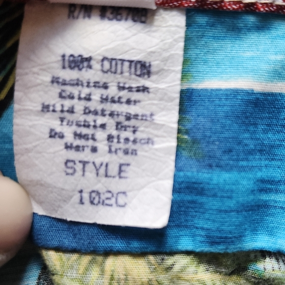 RJC HAWAIIAN ISLANDS/HIBISCUS COTTON BUTTON HAWAIIAN SHIRT, MENS SIZE 4XL  EUC. - Picture 7 of 10